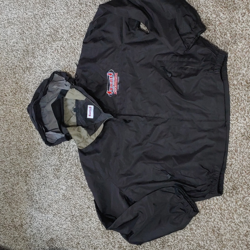 VTG Summit Racing 35th Anniversary Jacket Mens Black Hooded Windbreaker Size XXL - Picture 5 of 9